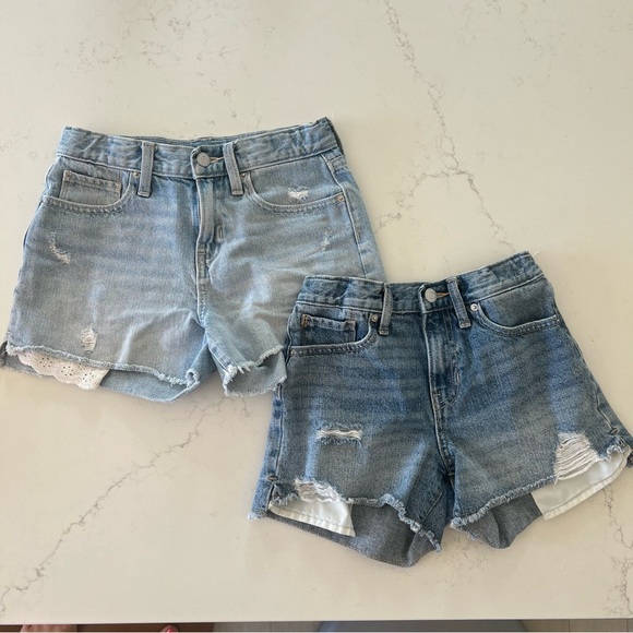 SOLD Old Navy Girls Bundle High Rise Denim Jean Shorts - Picture 1 of 11